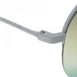 Pre Owned Victoria Beckham White/Gold Mirrored VBS90 C6 Classic Victoria Sunglasses