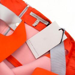 Pre Owned Victoria Beckham Tangerine Back Zipper Detail Gown L