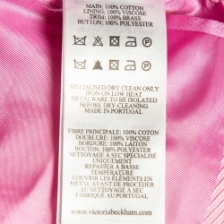 Pre Owned Victoria Beckham Pink Jumbo Single Button Jacket M