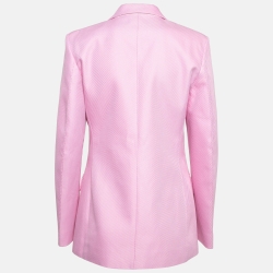 Pre Owned Victoria Beckham Pink Jumbo Single Button Jacket M