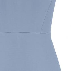 Pre Owned Victoria Beckham Dove Grey V-Neck Cap Sleeve Fitted Dress S