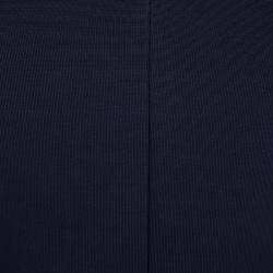 Pre Owned Victoria Beckham Navy Blue Knit Colorblock V Neck Pencil Dress M