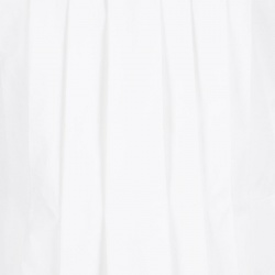Pre Owned  Victoria Beckham White Cotton Pleat Detail Peplum Top S