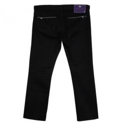 Pre Owned Victoria Beckham Silver Stitch Black Jeans M