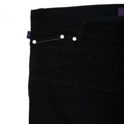 Pre Owned Victoria Beckham Silver Stitch Black Jeans M