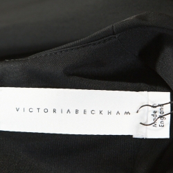 Pre Owned Victoria Beckham Black Crepe Fitted V-neck Dress S