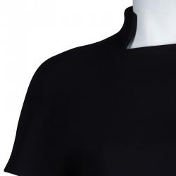 Pre Owned Victoria Beckham Black Abstract Hem Shift Dress S