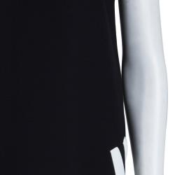 Pre Owned Victoria Beckham Black Abstract Hem Shift Dress S