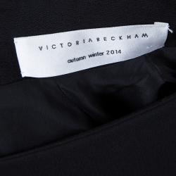 Pre Owned Victoria Beckham Black Abstract Hem Shift Dress S