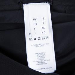 Pre Owned Victoria Beckham Black Abstract Hem Shift Dress S