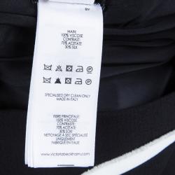 Pre Owned Victoria Beckham Black Abstract Hem Shift Dress S