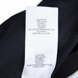 Pre Owned Victoria Beckham Black Abstract Hem Shift Dress S