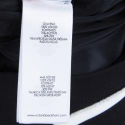 Pre Owned Victoria Beckham Black Abstract Hem Shift Dress S