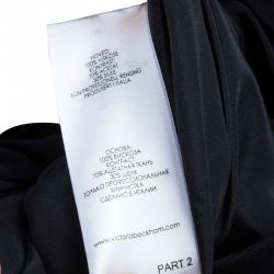 Pre Owned Victoria Beckham Black Abstract Hem Shift Dress S