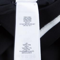 Pre Owned Victoria Beckham Black Abstract Hem Shift Dress S