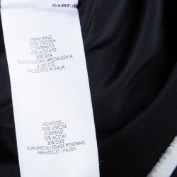 Pre Owned Victoria Beckham Black Abstract Hem Shift Dress S