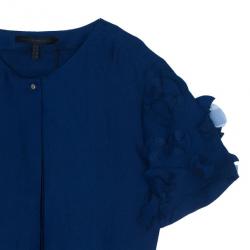 Pre Owned Victoria Beckham Floral Detail Applique Top M
