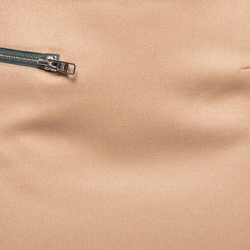 Victoria Beckham Tan Brown Wool Zipper Detail Pencil Midi Skirt M
