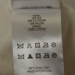 Pre Owned Victoria Beckham White Textured Cotton Blend Sleeveless Ruffled Mini Dress M