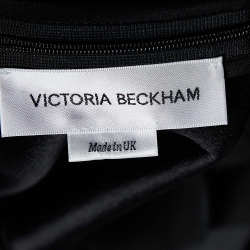 Pre Owned Victoria Beckham Black Crepe Plunge V-Neck Midi Dress M
