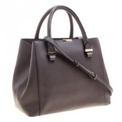 Pre Owned Victoria Beckham Dark Grey Leather Quincy Tote