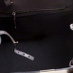 Pre Owned Victoria Beckham Dark Grey Leather Quincy Tote