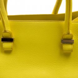 Pre Owned Victoria Beckham Yellow Leather Quincy Tote