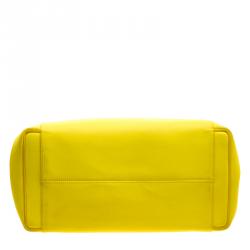 Pre Owned Victoria Beckham Yellow Leather Quincy Tote