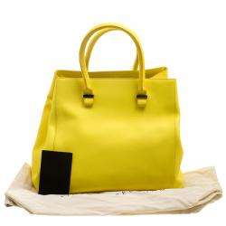 Pre Owned Victoria Beckham Yellow Leather Quincy Tote