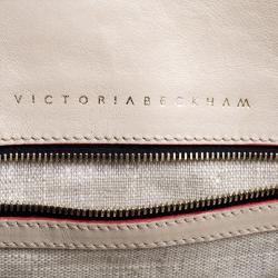 Pre Owned Victoria Beckham Orange Leather Liberty Tote