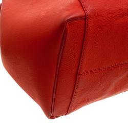 Pre Owned Victoria Beckham Orange Leather Liberty Tote