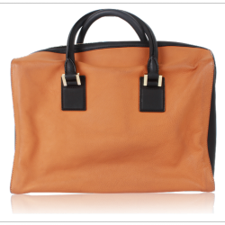 Pre Owned Victoria Beckham Two Tone Leather Satchel Bag