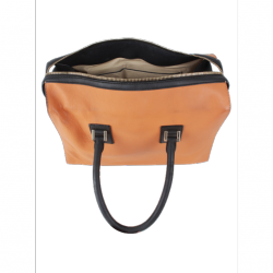 Pre Owned Victoria Beckham Two Tone Leather Satchel Bag