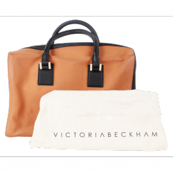 Pre Owned Victoria Beckham Two Tone Leather Satchel Bag