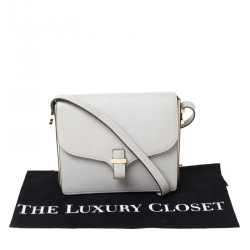 Pre Owned Victoria Beckham Grey Leather Shoulder Bag