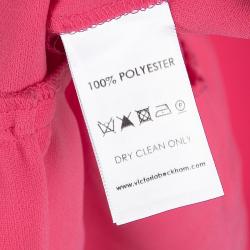 مملوكة مسبقًا Victoria Victoria Beckham SS'12 RTW Pink Contrast Scallop Yoke Detail Dress L