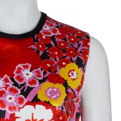 Pre Owned Victoria Victoria Beckham Floral Printed Sleeveless Dress M
