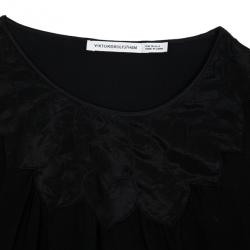 مملوكة مسبقًا Viktor and Rolf for H&amp;M Black Heart Smocked Top M