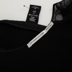 مملوكة مسبقًا Viktor and Rolf for H&amp;M Black Heart Smocked Top M