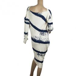 Vivienne Westwood Anglomania Striped Toga Drape Dress M