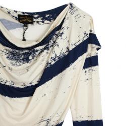 Vivienne Westwood Anglomania Striped Toga Drape Dress M