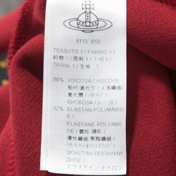 Vivienne Westwood Anglomania Brick Red Jersey Ruching Detail Taxa Dress M
