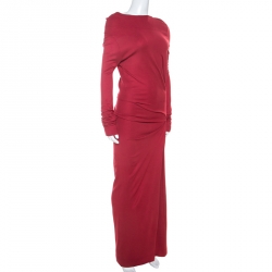 Vivienne Westwood Anglomania Brick Red Jersey Ruching Detail Taxa Dress M