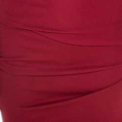 Vivienne Westwood Anglomania Brick Red Jersey Ruching Detail Taxa Dress M