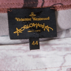 Vivienne Westwood Anglomania Multicolor Printed Draped Asymmetric Belted Dress M