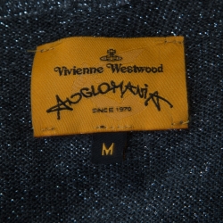 Vivienne Westwood Anglomania Metallic Grey Draped Sweater Dress M