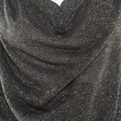 Vivienne Westwood Anglomania Metallic Grey Draped Sweater Dress M