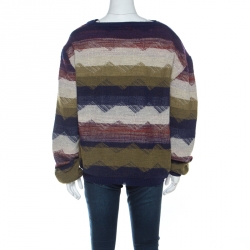 Vivienne Westwood Multicolor Striped Textured Wool Sweater L