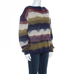 Vivienne Westwood Multicolor Striped Textured Wool Sweater L