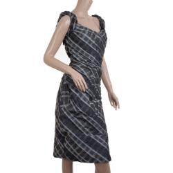 Pre Owned Vivienne Westwood Red Label Grey Taffeta Corset Dress M